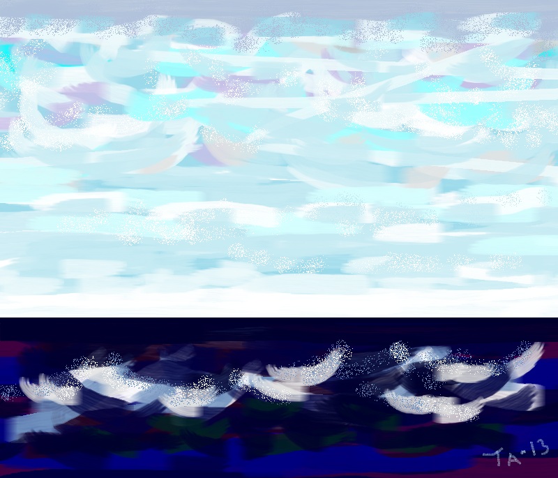 Himmel och hav, Heaven and ocean, painting by Taruna